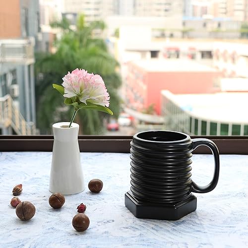 Miniatura 3 de Taza de cerámica 3D para café negro, taza de porcelana atractiva para el día de regalo, taza de tripulación duradera para hombre, padre, padre,