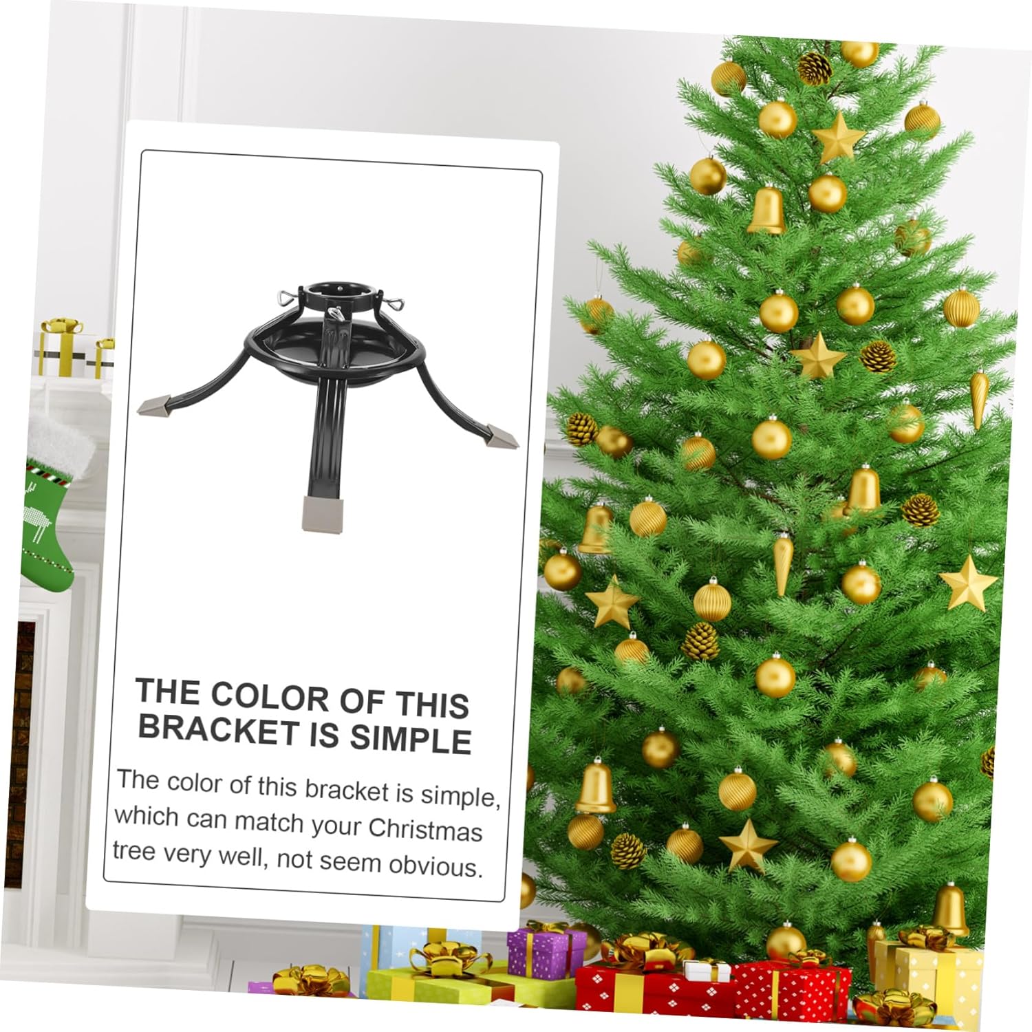 Christmas Tree Stand Base Sturdy Round Holder for Xmas Trees Detachable Design for Fits Various Pole Items for Holiday Decoration