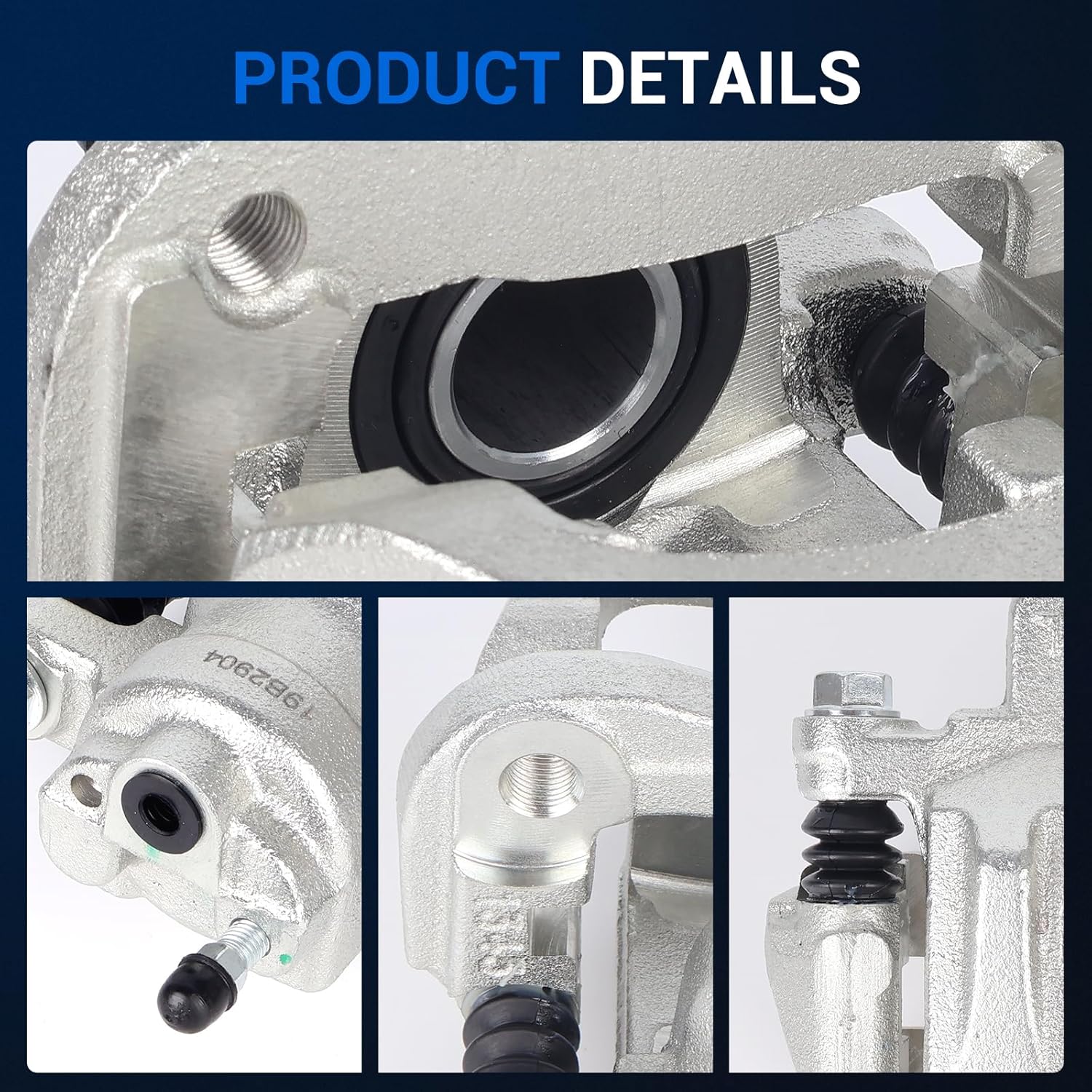 Autoround 19B2905 19B2904 Rear Brake Caliper Assembly w/Bracket Fit for Toyota Highlander 2004-2007, Both Driver Passenger Side
