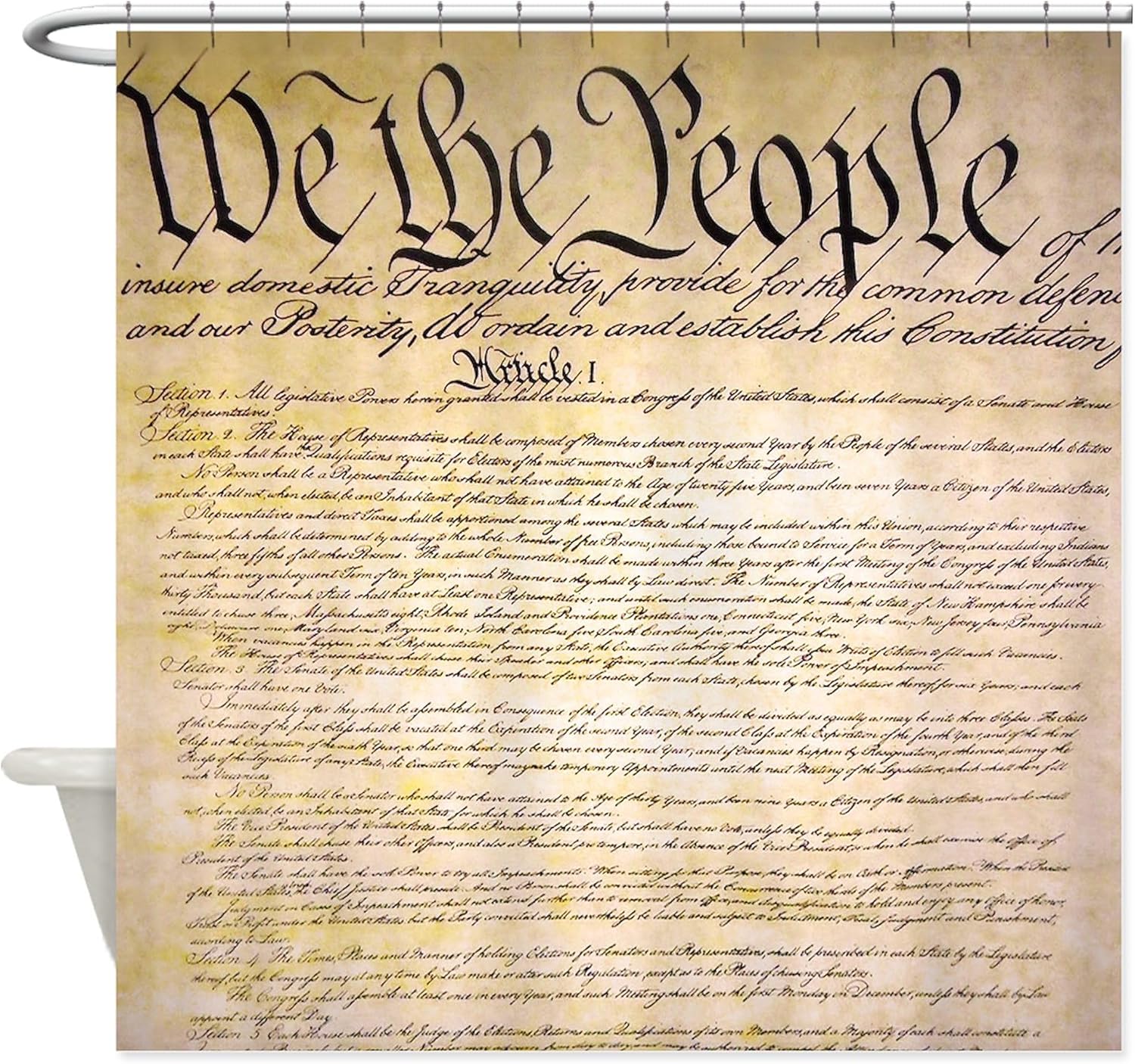 CafePress We The People Decorative Fabric Shower Curtain
