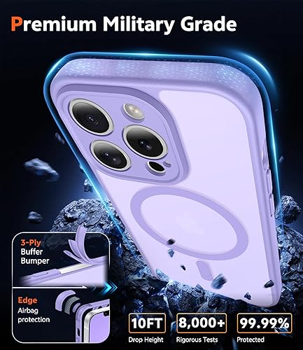 Miniatura 672 de Fntcase Funda para iPhone 15 Plus y 14 Plus de 6.7 pulgadas, magnética, a prueba de golpes de grado militar, antiamarilleo, delgada, protectora