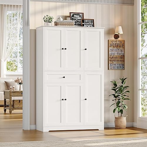 Miniatura 4 de HOSTACK Gabinete Alto de Almacenamiento de Despensa de Cocina de 68", Alacena de Cocina Moderna con Puertas y Estantes, Despensa de Alimentos