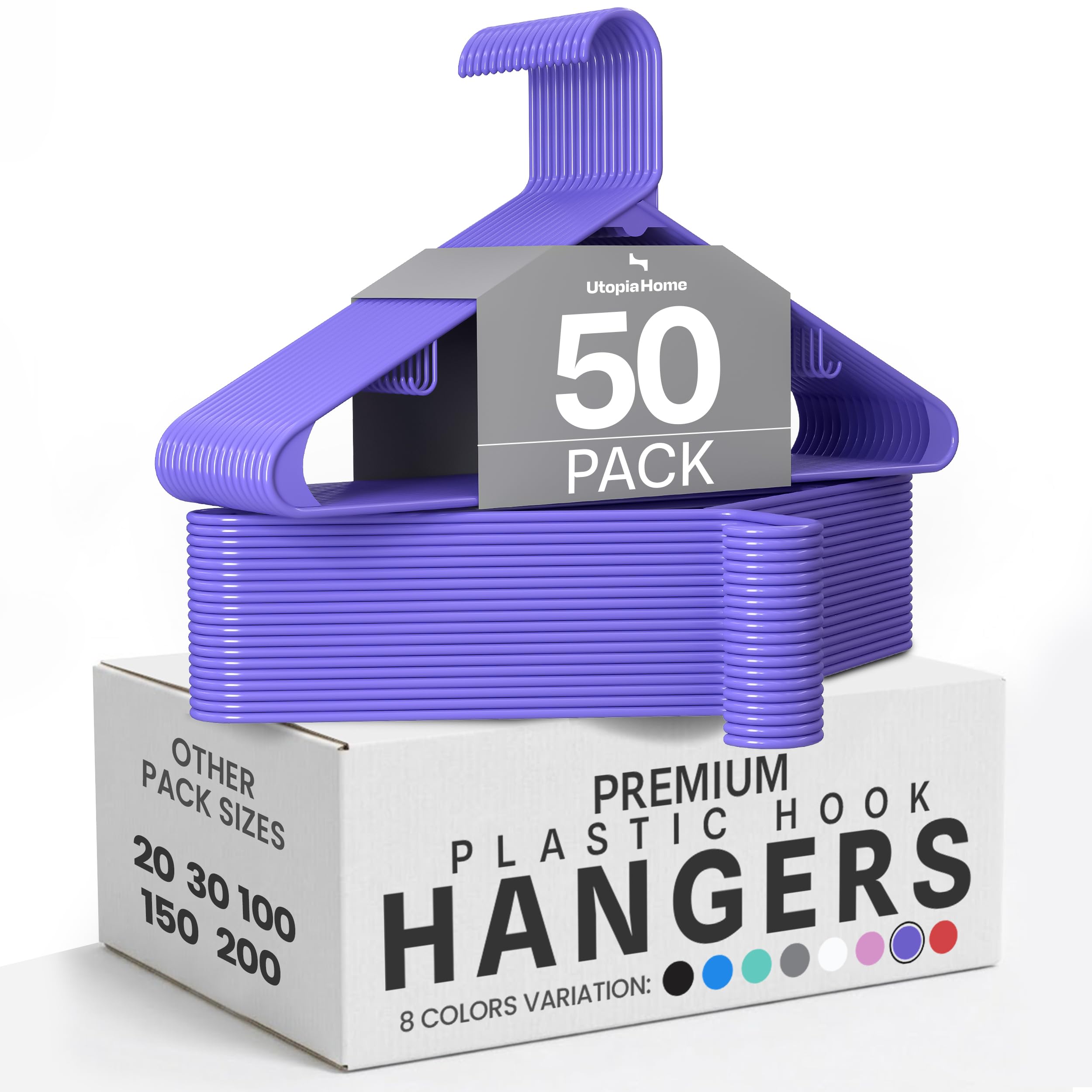 Cintres peu encombrants lot de 50 supports en plastique rigide contre les plis