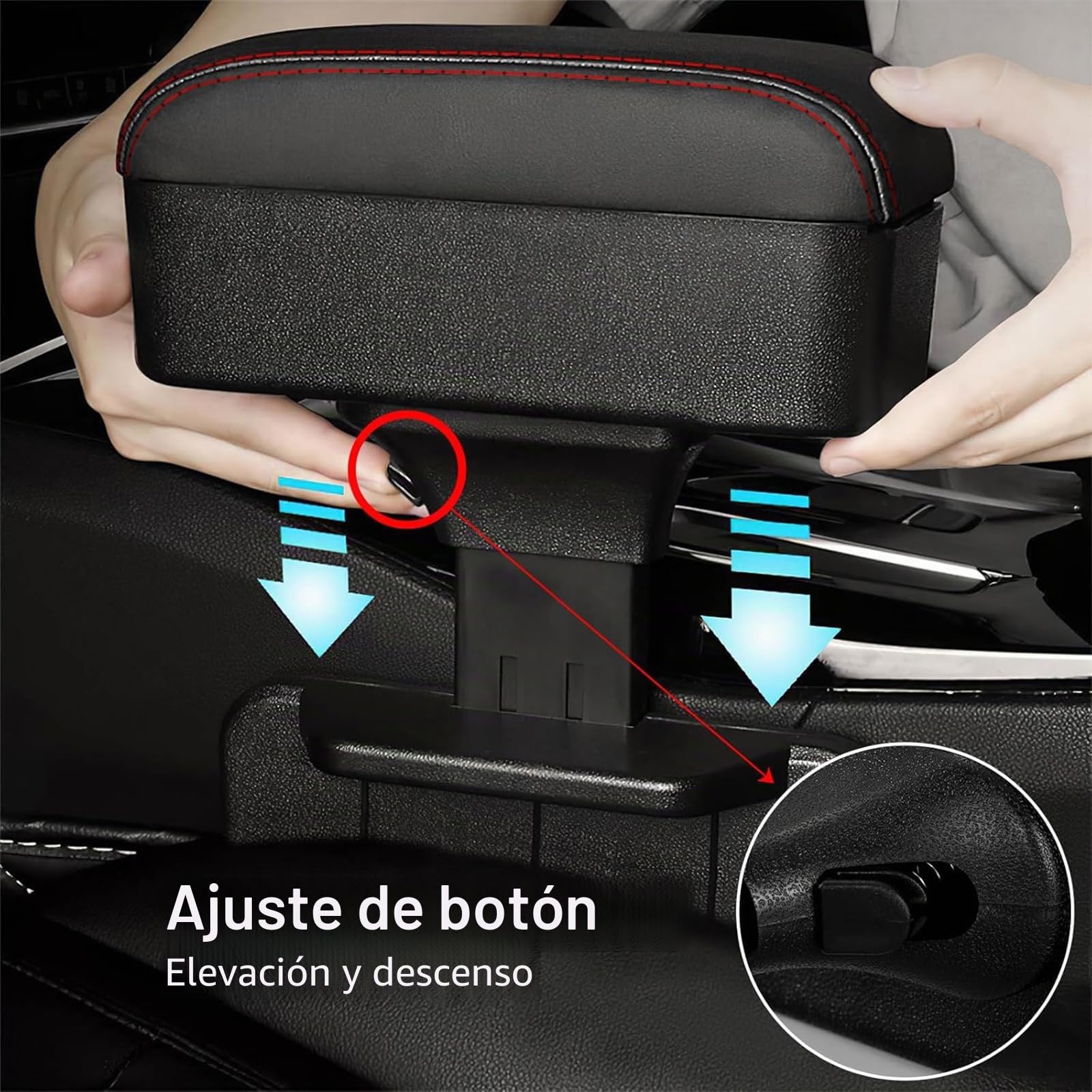Caja de Almacenamiento para Reposabrazos de Coche con Portavasos