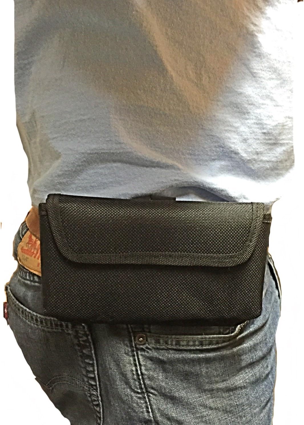 Nylon Cell Phone Holster for The iPhone Plus and Samsung Galaxy Note Edge with Otter Box Cases or Witout Protective Case