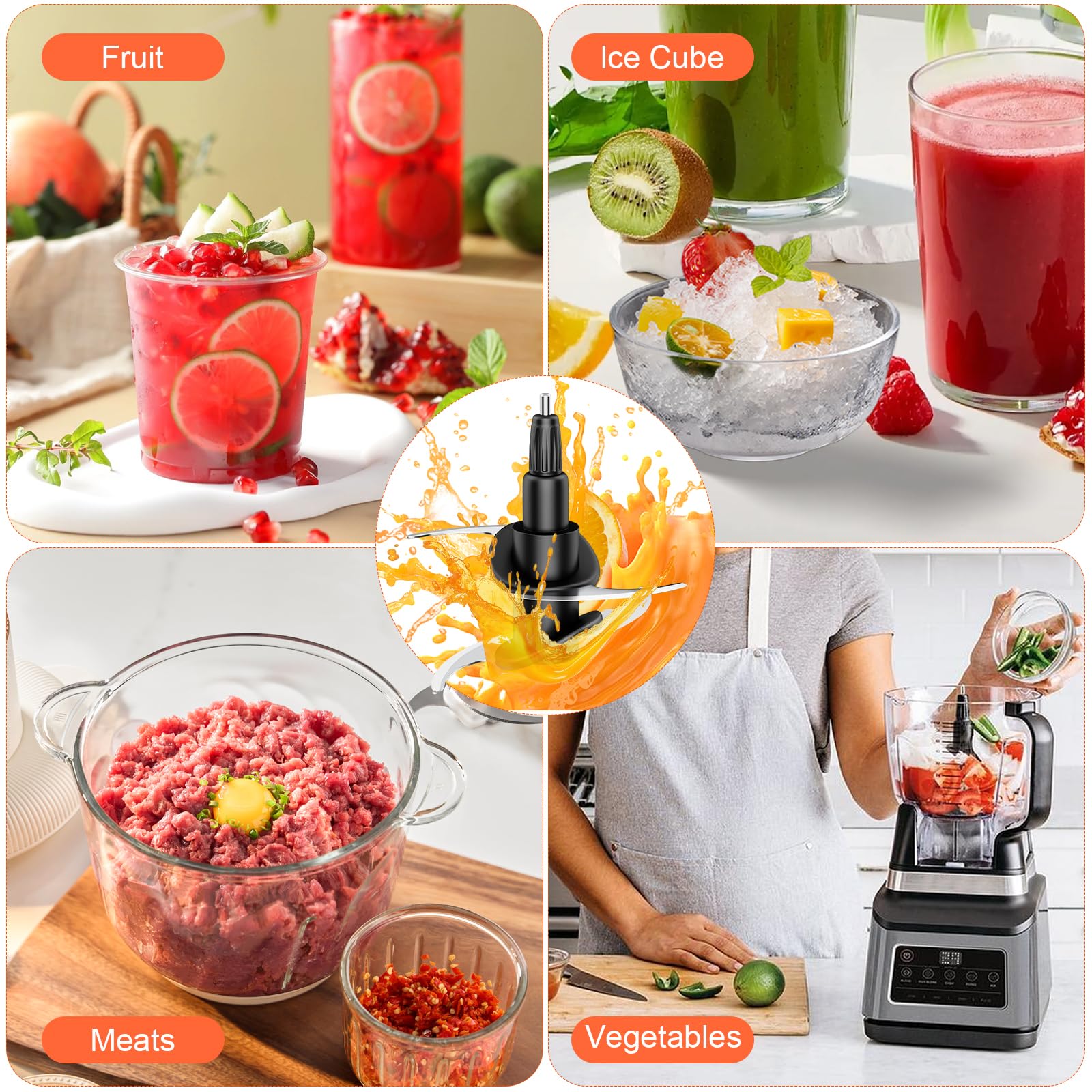 Amazon.com: 4-Blade Replacement for Ninja Blender 64oz(8Cup)72oz