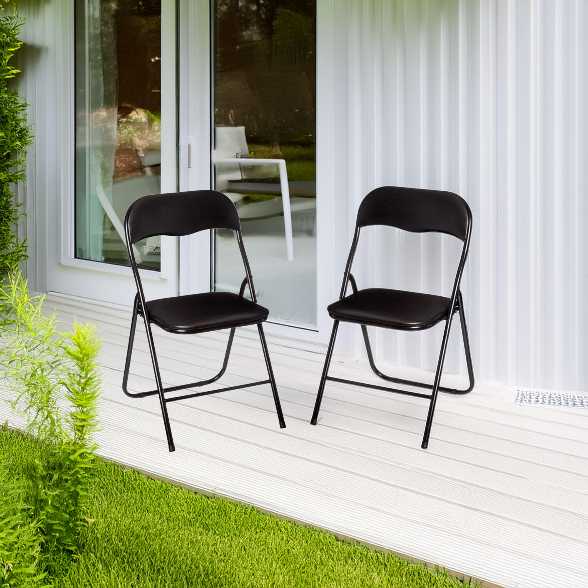 Well Home - Silla Plegable Negra - Básica