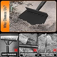 Vista 4 de Raspador de Pala Plana para Jardín, Pala Multifuncional de Limpieza de Jardín con Mango Largo de 59 Pulgadas, Raspador de Piso Resistente