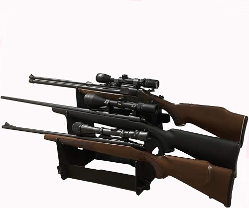 Miniatura 3 de Estante de exhibición del soporte de la mesa-top de la espada/del rifl/del arma de 3 para la exhibición del arma o el negocio