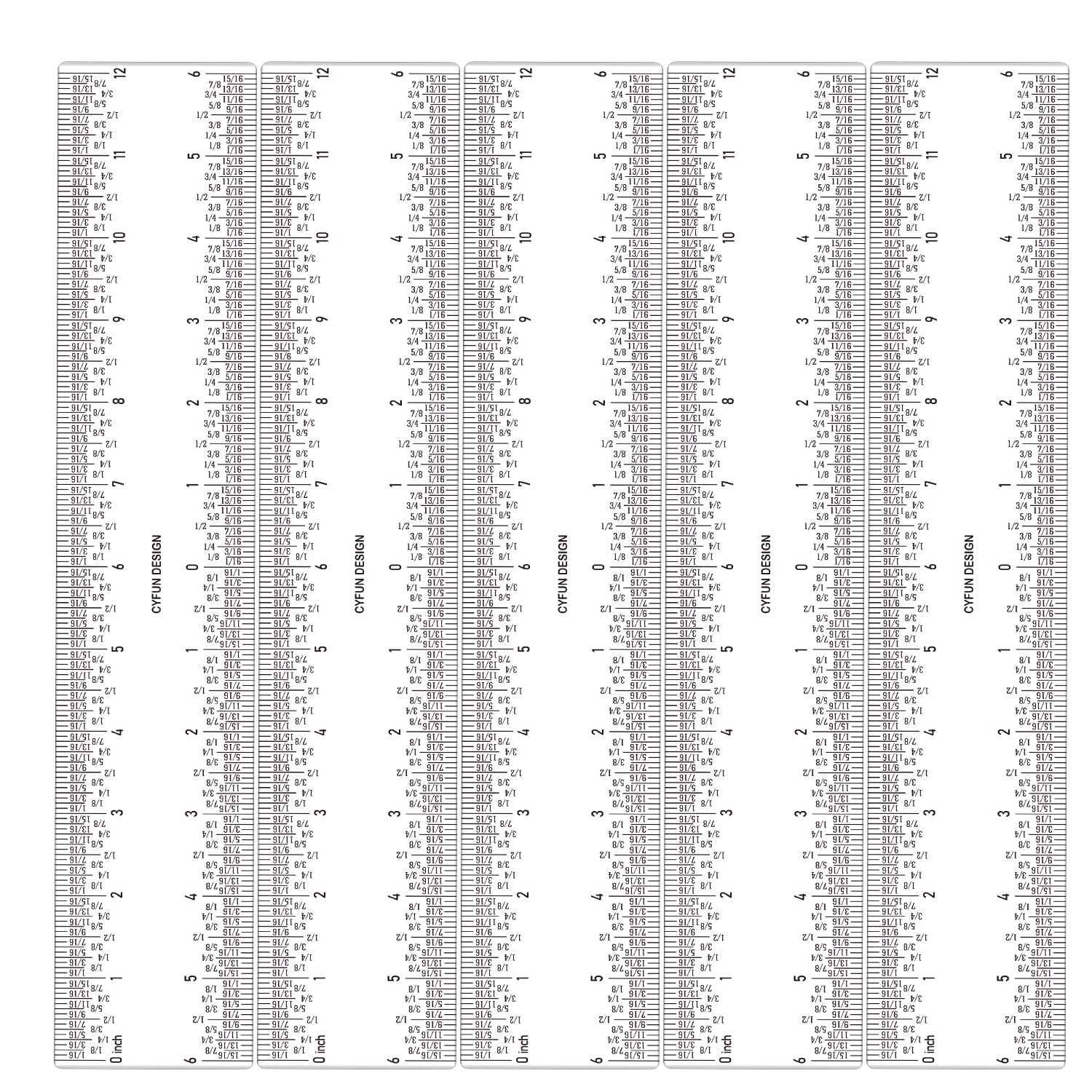 5 PCS 12" Clear Acrylic Ruler Zero-Centering Ruler with Inches & Metric Measuring Tool 12 Inch Straight Edge Rulers for Crafting Drafting Scrapbooking Card-Making Student School Office Home Tool โ image 1