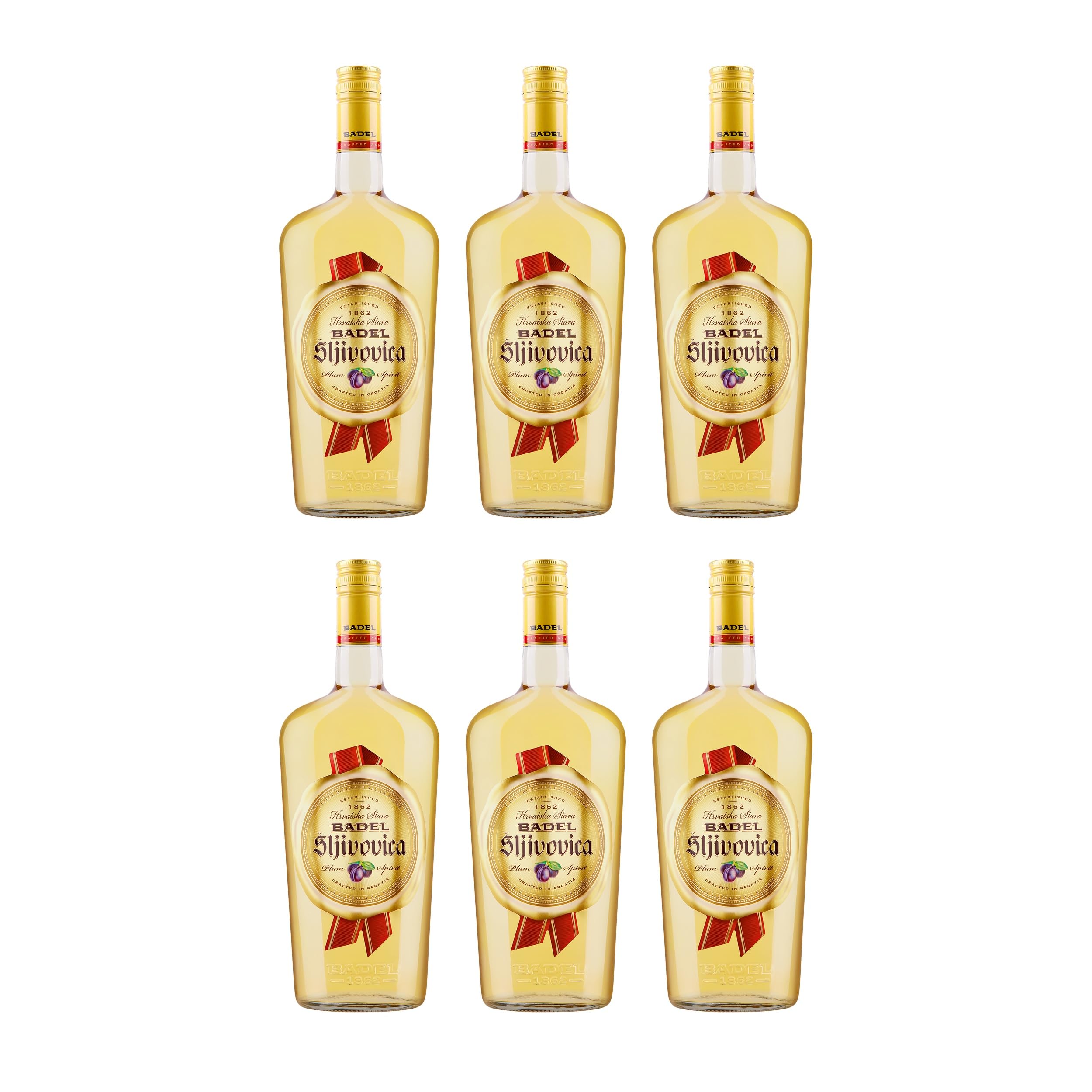 Badel Sljivovica Slivovitz 0.5 mild Kroatien inkl. FeinWert E-Book (6 x 0.5 l)