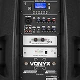 Vonyx VERVE-46 15-Inch Portable PA Speaker, 1000W Battery Powered Sound System, Wireless Mics Included, Perfect Portable PA System & Speaker With Microphone for Events, Parties, and Presentations - 4