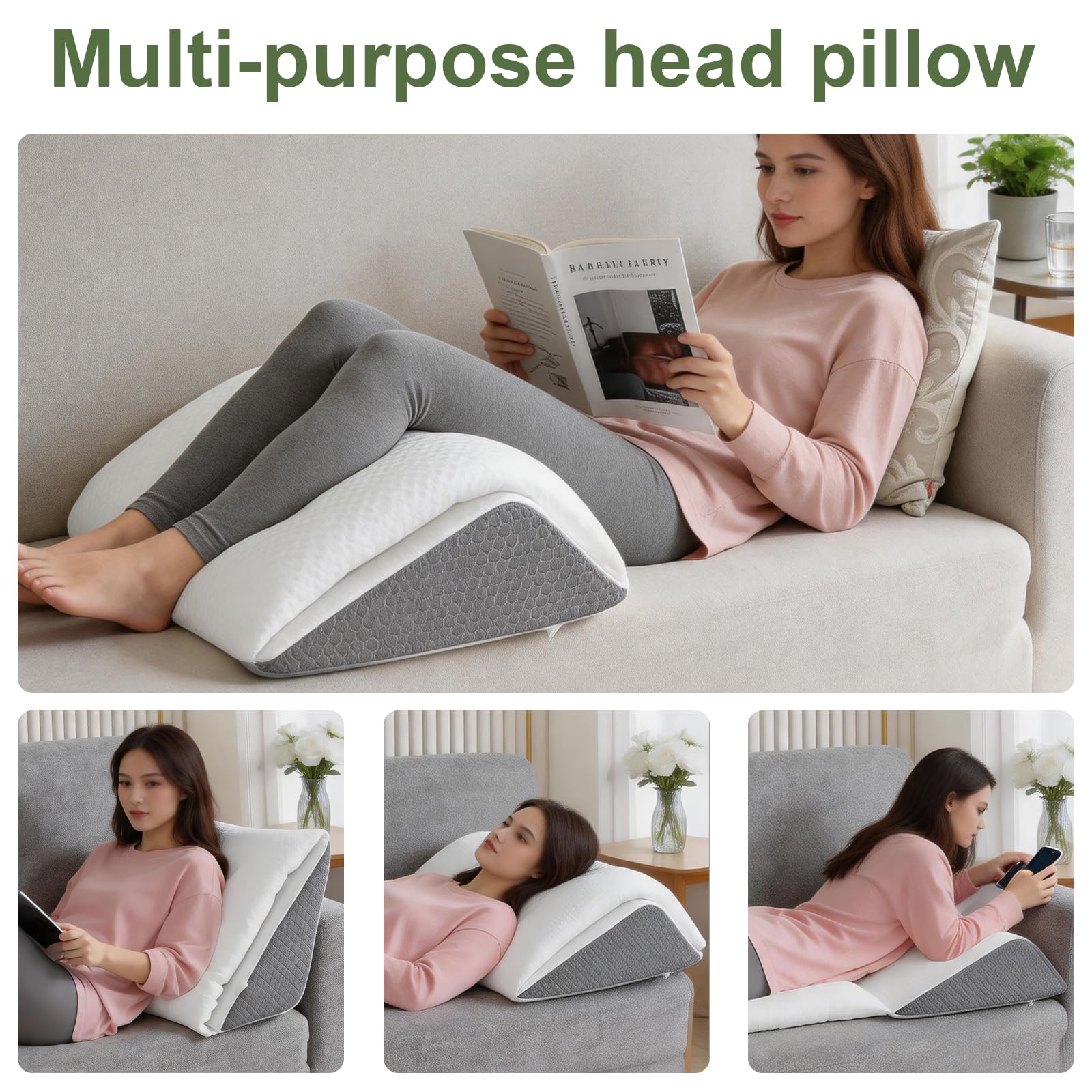 Cojín para piernas para dormir de espalda, cómodo para dormir