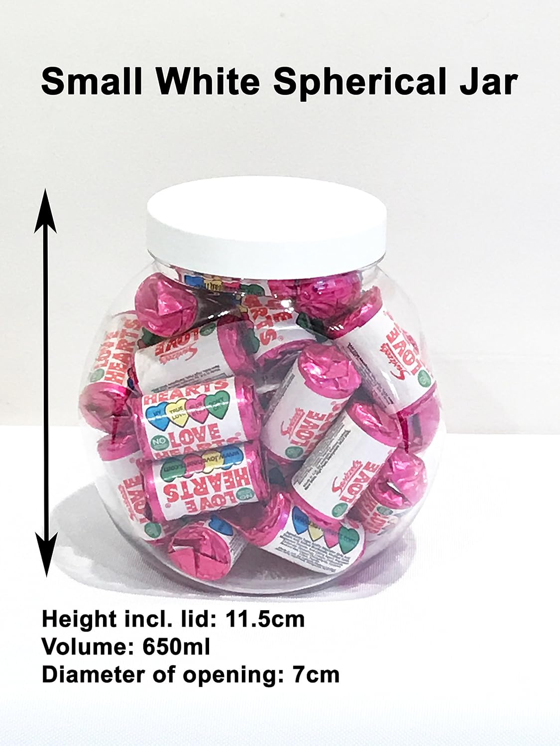 Assorted White Candy Buffet kit with 10 Plastic Sweet Jars, 2 Tongs and 100 Bags (Silver/Grey)