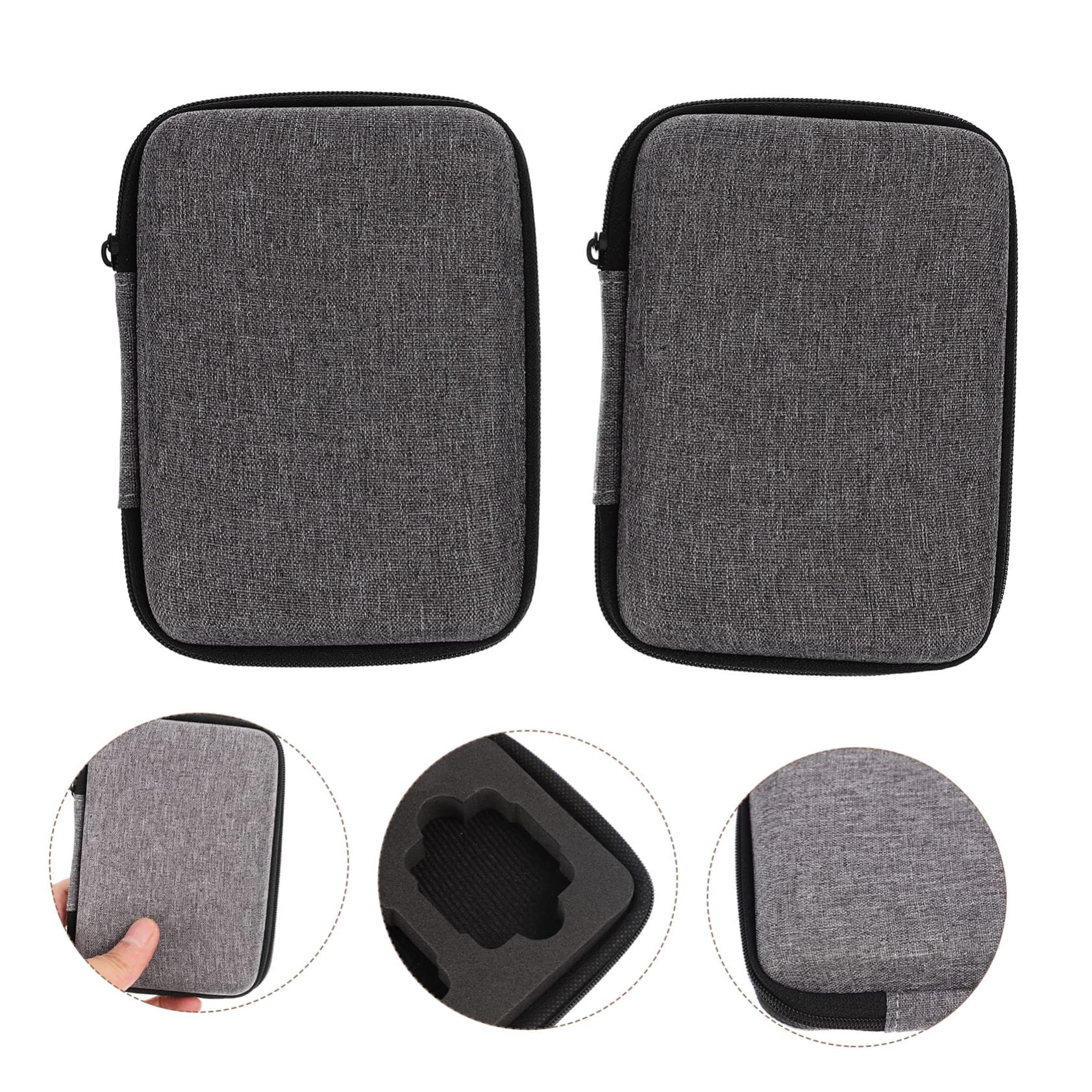 Uonlytech 6pezzi Custodia Porta Cuffie Borsa Multifunzione Per Accessori Elettronici Compatte Organizzatore Per Cavi e Cuffie Per Viaggi e Trasporti