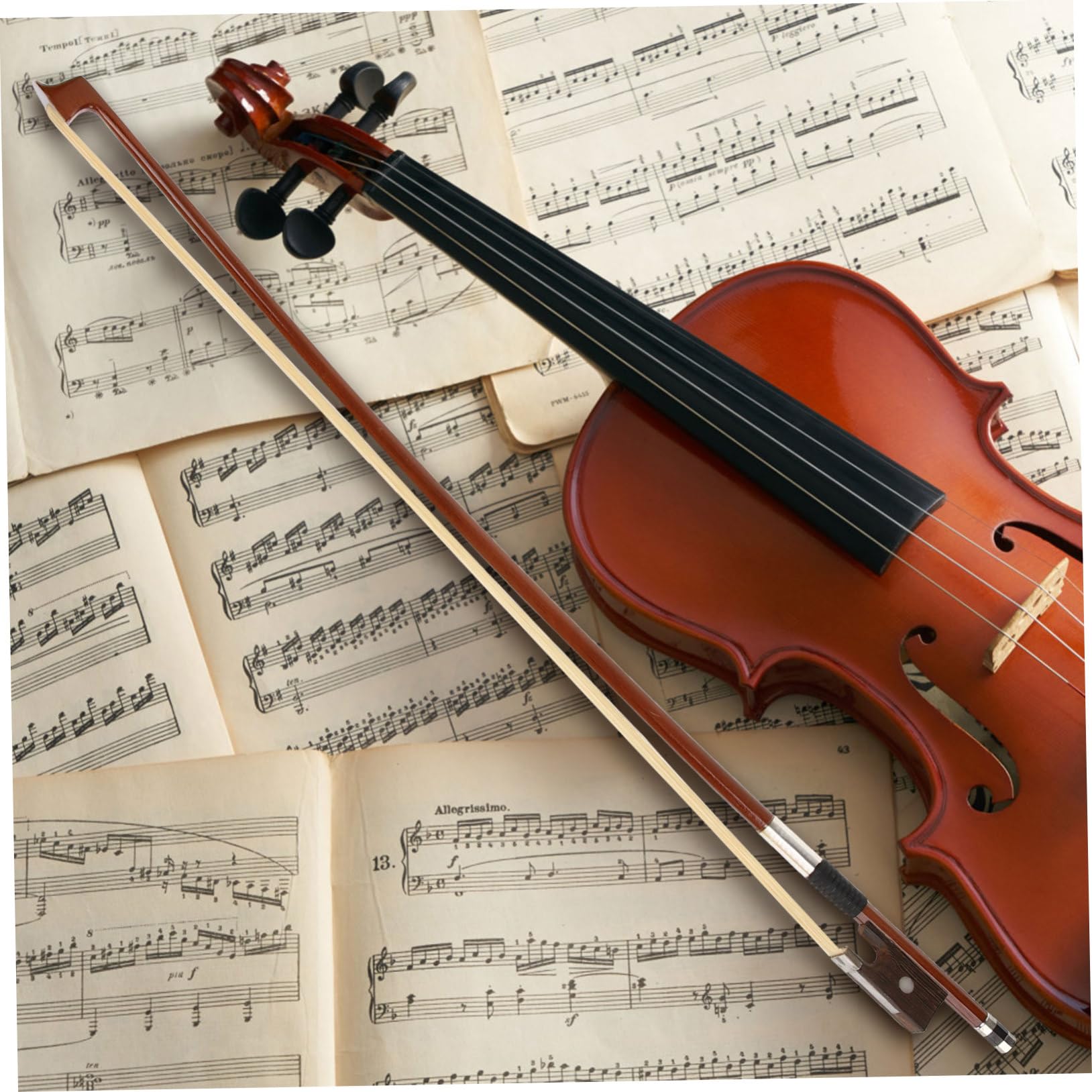 TOYANDONA 4pezzi Violin Bow Per Principianti Legno Con Coda Di Cavallo Naturale Per Pratica e Performance Strumento Musicale Di Qualità Per Studenti