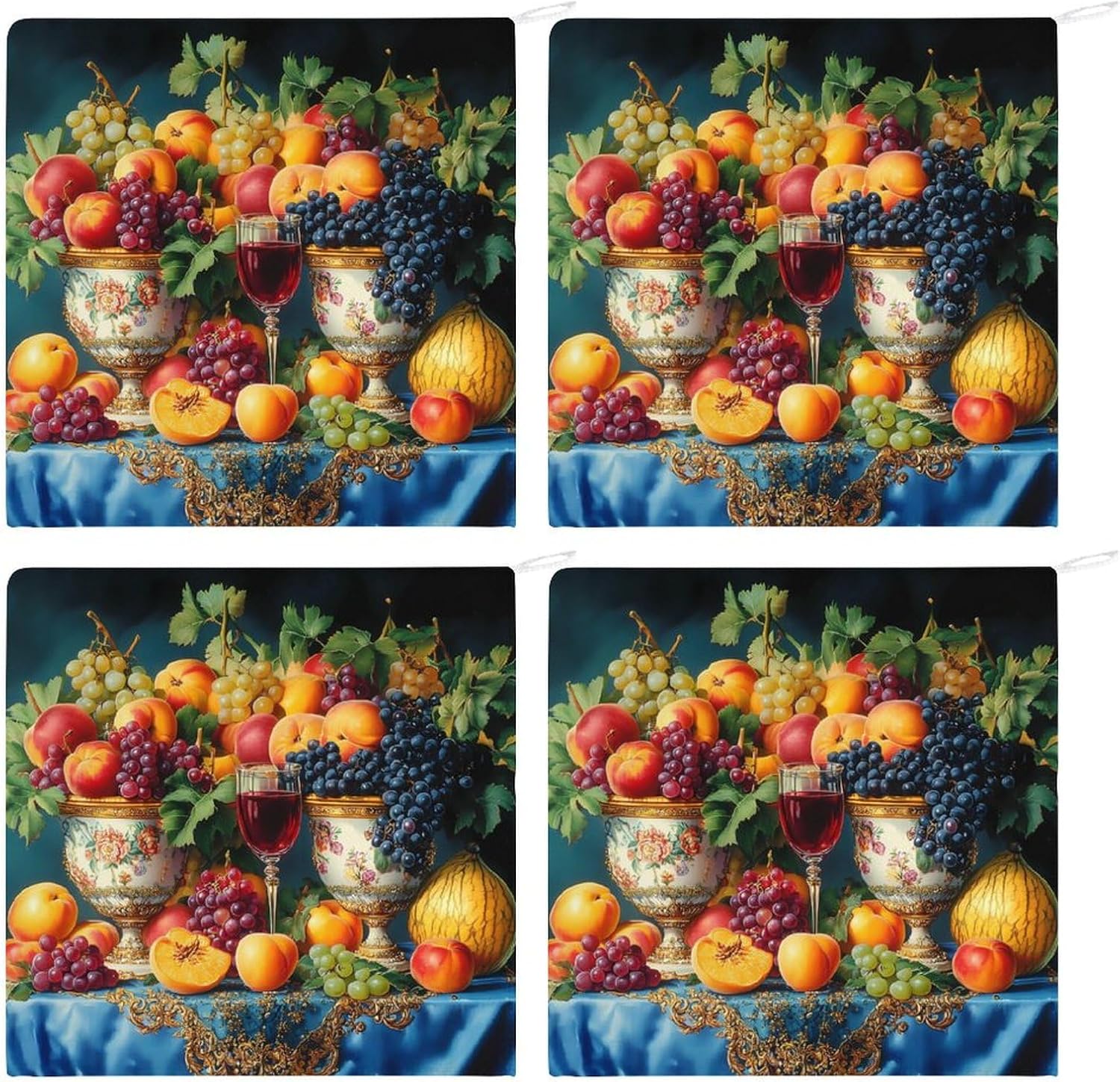 Kitchen Fresh Fruits Towel Hand Towels Decorative Towel for Bathroom Kitchen Shower Gym 4PCS