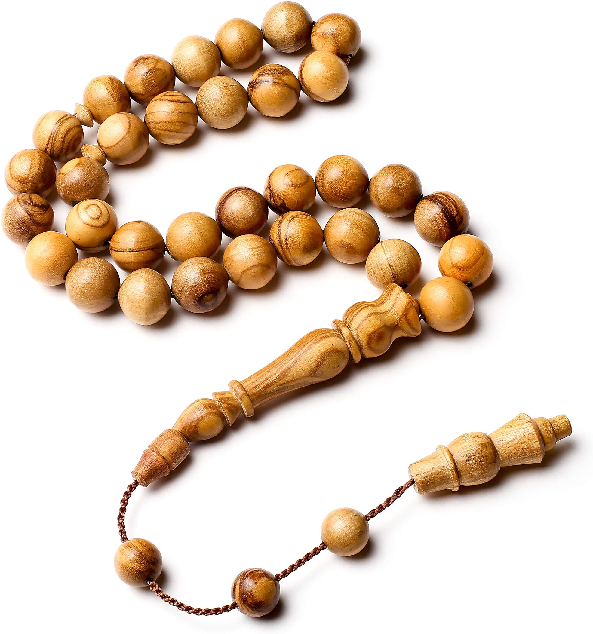 Handcrafted Blessed Olive Islamic Prayer Beads (33 Beads)- INFINITYBEADS by BasmalaBeads- Premium Tesbih- Sibha- Islamic Art