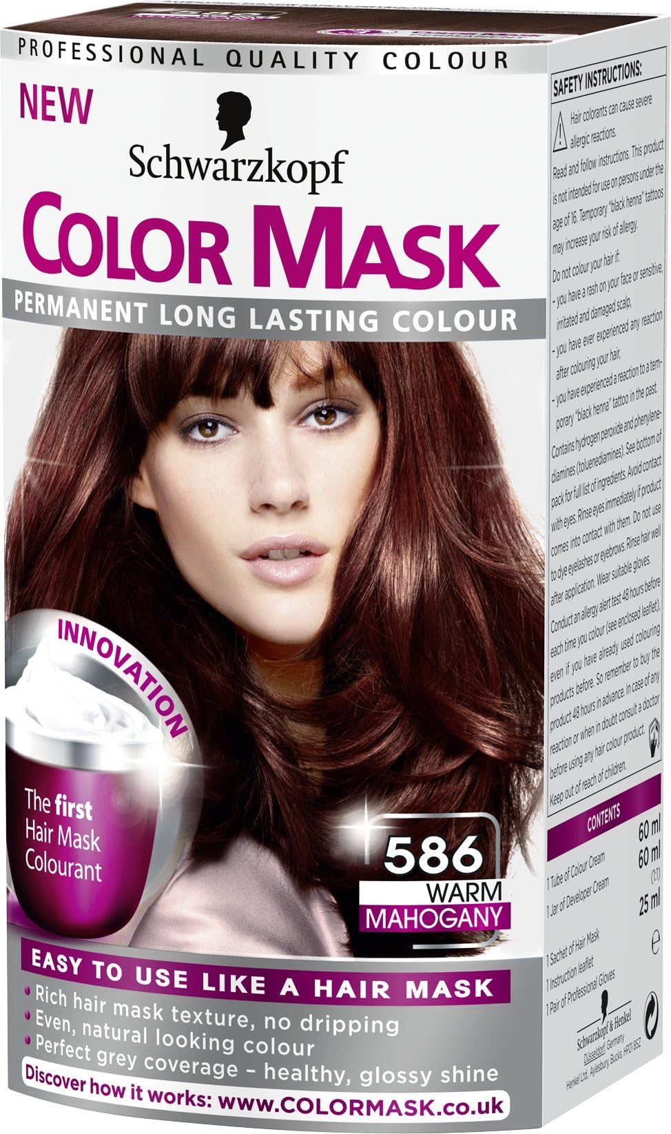 Schwarzkopf Color Mask 586 Warm Mahogany Permanent Hair Dye