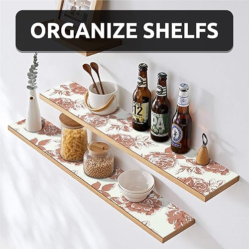 Miniatura 2 de FIFTY-FEET Revestimiento de estante de 12 x 120 pulgadas para armarios de cocina, revestimiento de cajón de PVC para tocador de baño, revestimiento