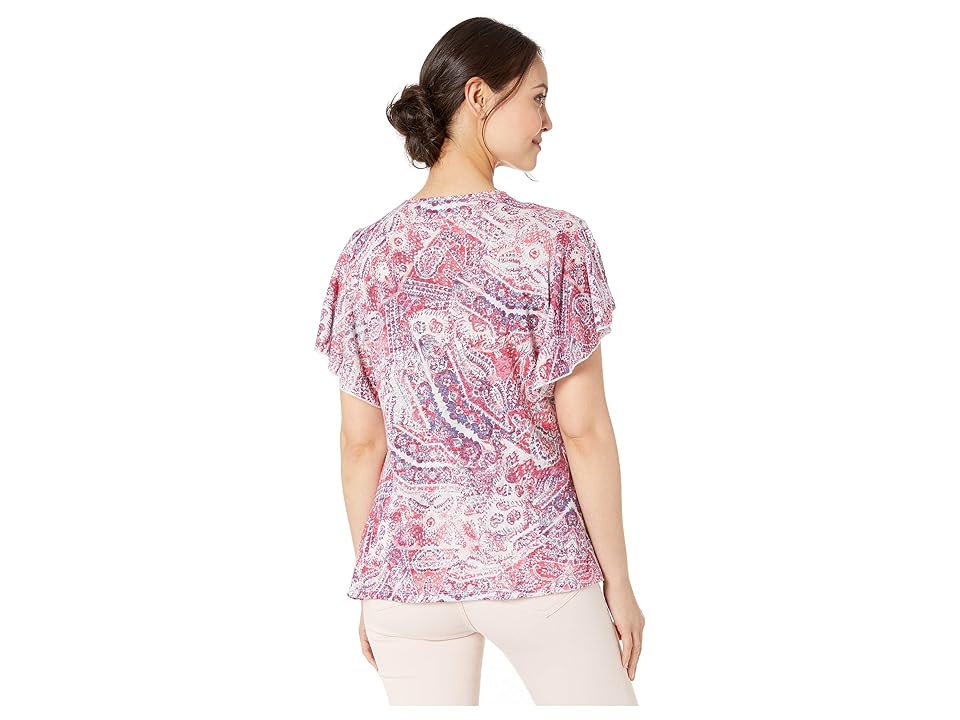 

Vintage America Peplum Blouse (Rose) Women's Clothing, Pink