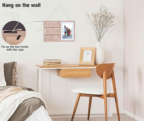 Miniatura 6 de Marco de fotos para el día del padre, regalo para padrastro, regalo de regalo para papá de parte de hija, hijo, cumpleaños, Navidad, regalo de boda