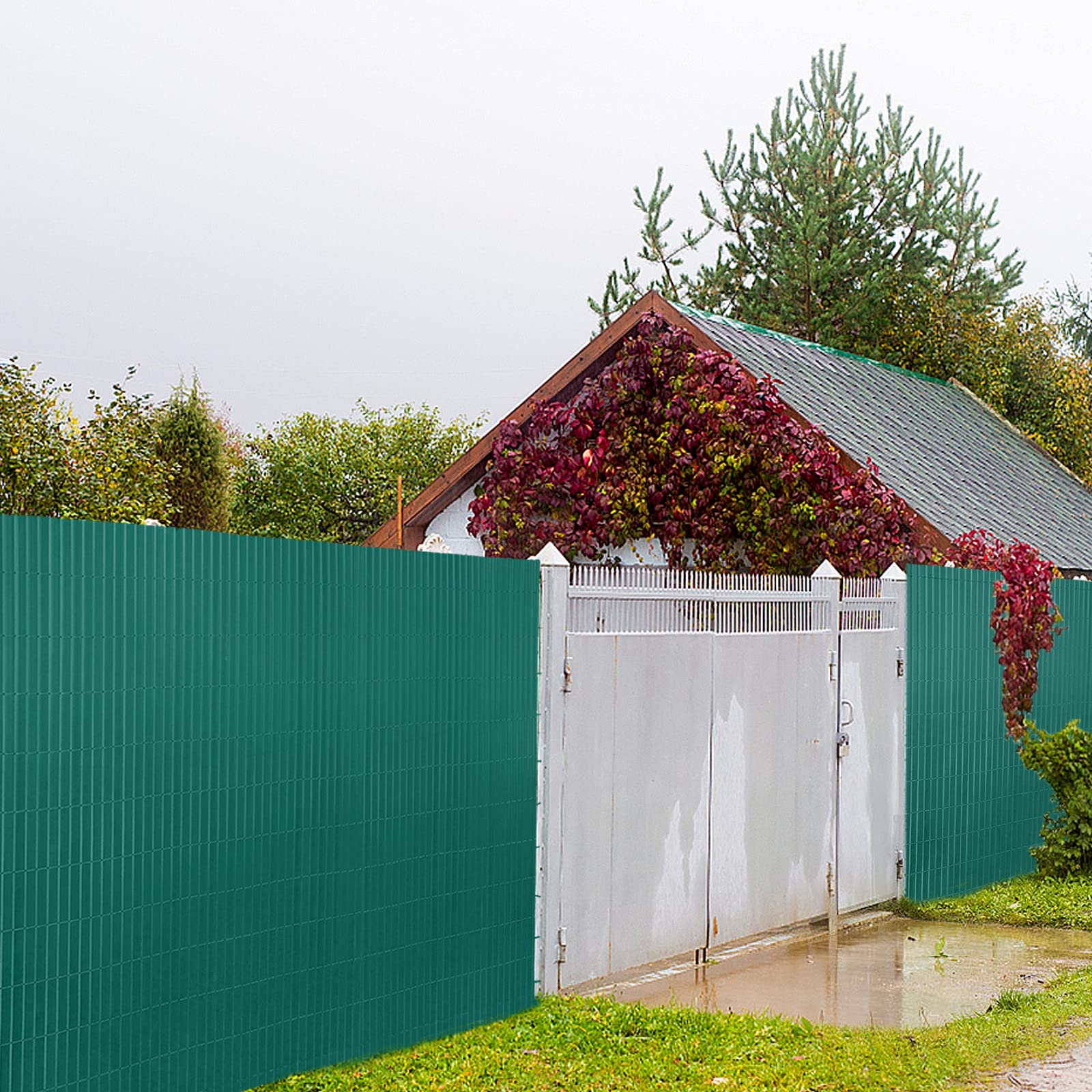 LILIIN Recinzione frangivista in polivinilcloruro (PVC) per giardino, balcone e terrazza, con fascette per cavi, 160 x 500 cm)