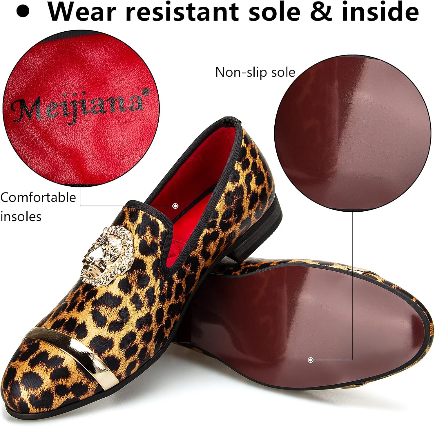 Meijiana Men's Loafers Lightweight Slip-On Moccasins Stylish Dress Shoes Breathable Tassels Loafers - Image 4