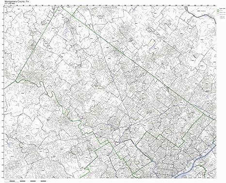 Montgomery County Pa Zip Code Map Amazon.com: Working Maps Montgomery County, Pennsylvania Pa Zip Code Map  Not Laminated : Office Products