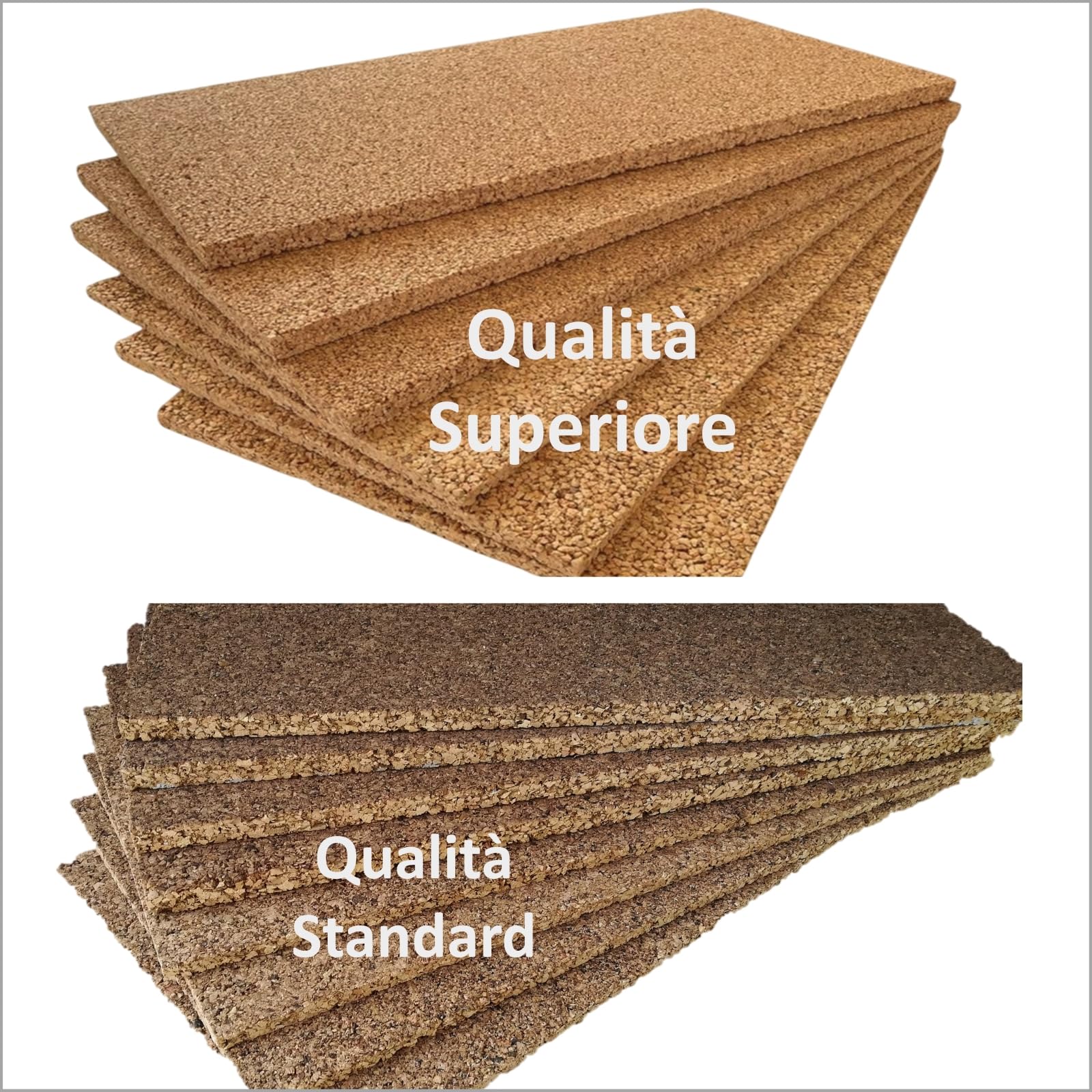 FUTURAZeta Pannelli Sughero Biondo Naturale (Spessore 4cm) Pannelli Isolanti Termici per Interni ed Esterni, Pannelli di Sughero per Pareti per Isolamento Termico ed Isolamento Acustico (8)