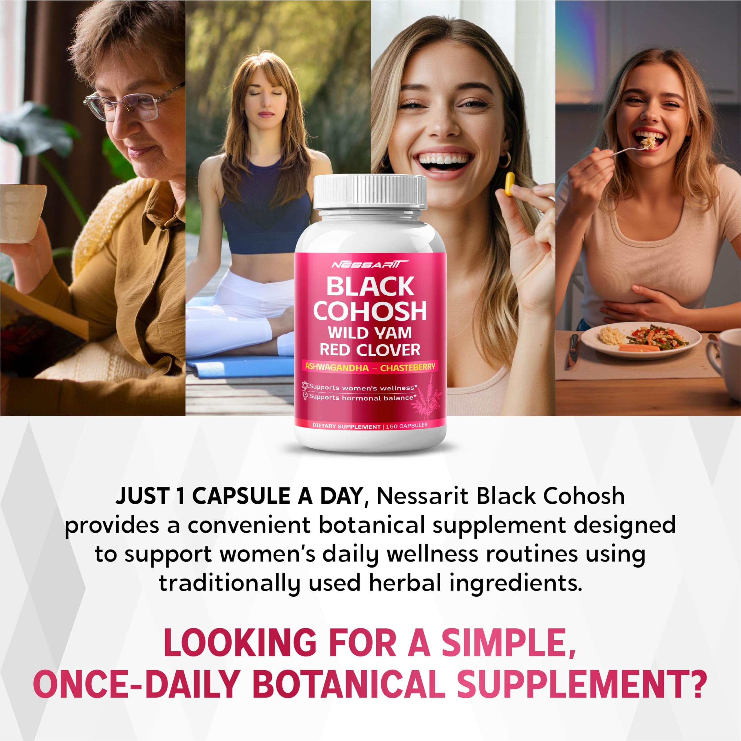 Black Cohosh Complete 7-in-1 Formula with Wild Yam, 150 Capsules — Amazon image 2