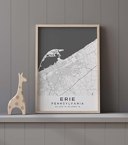 Miniatura 9 de Mapa de Erie, Pensilvania, Light 2 (12x16)