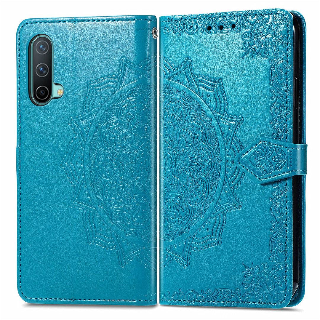 JayModCase Cover per OnePlus Nord N100 4G,Flip Custodia in Pelle PU con Kickstand Porta Carte Magnetica Chiusa Custodia per OnePlus Nord N100 4G (Azzurro