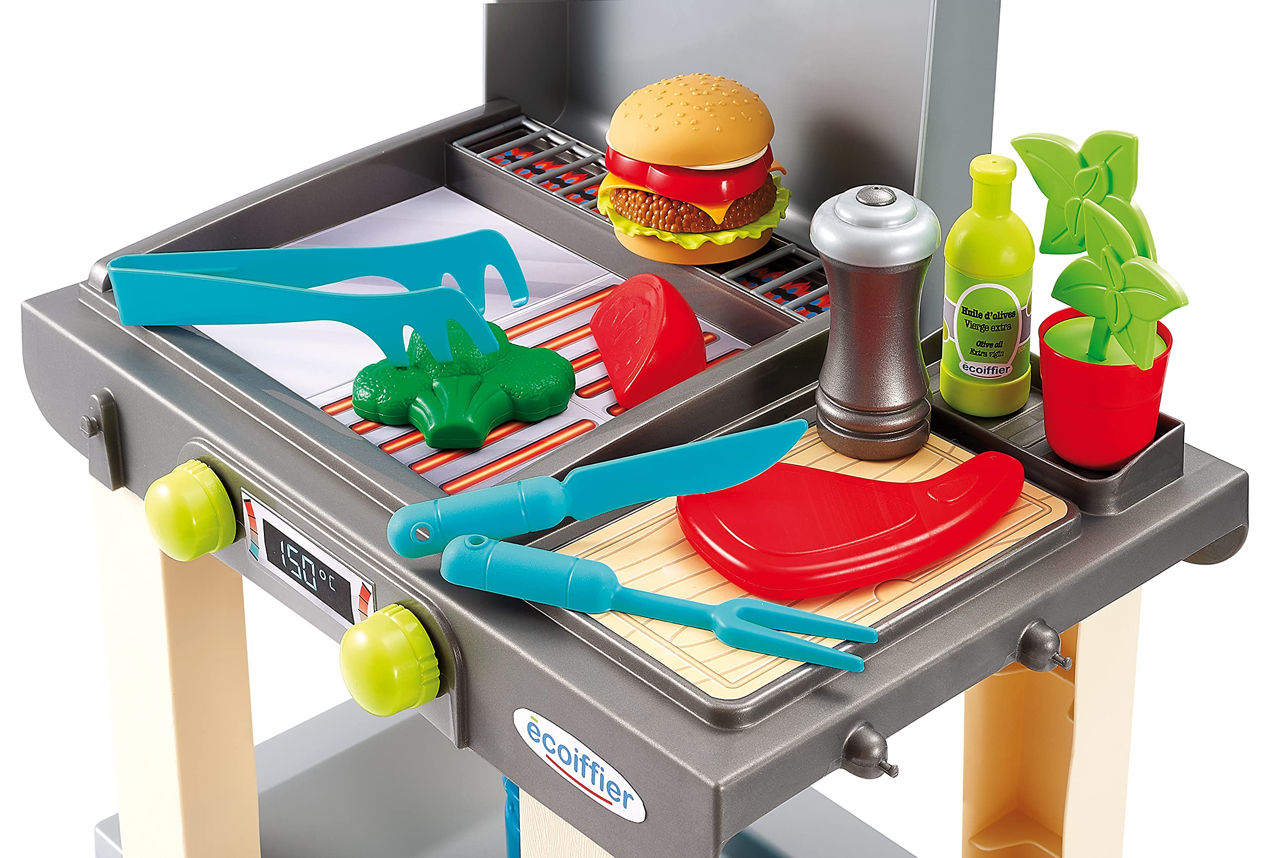 Jouets Ecoiffier - 4669 - La Plancha + 12 Accessoires Inclus - Outillage de Jardin pour Enfants - Jeu de Plein Air Pour Enfants - Jeu d'imitation - Dès 18 Mois - Fabriqué en France