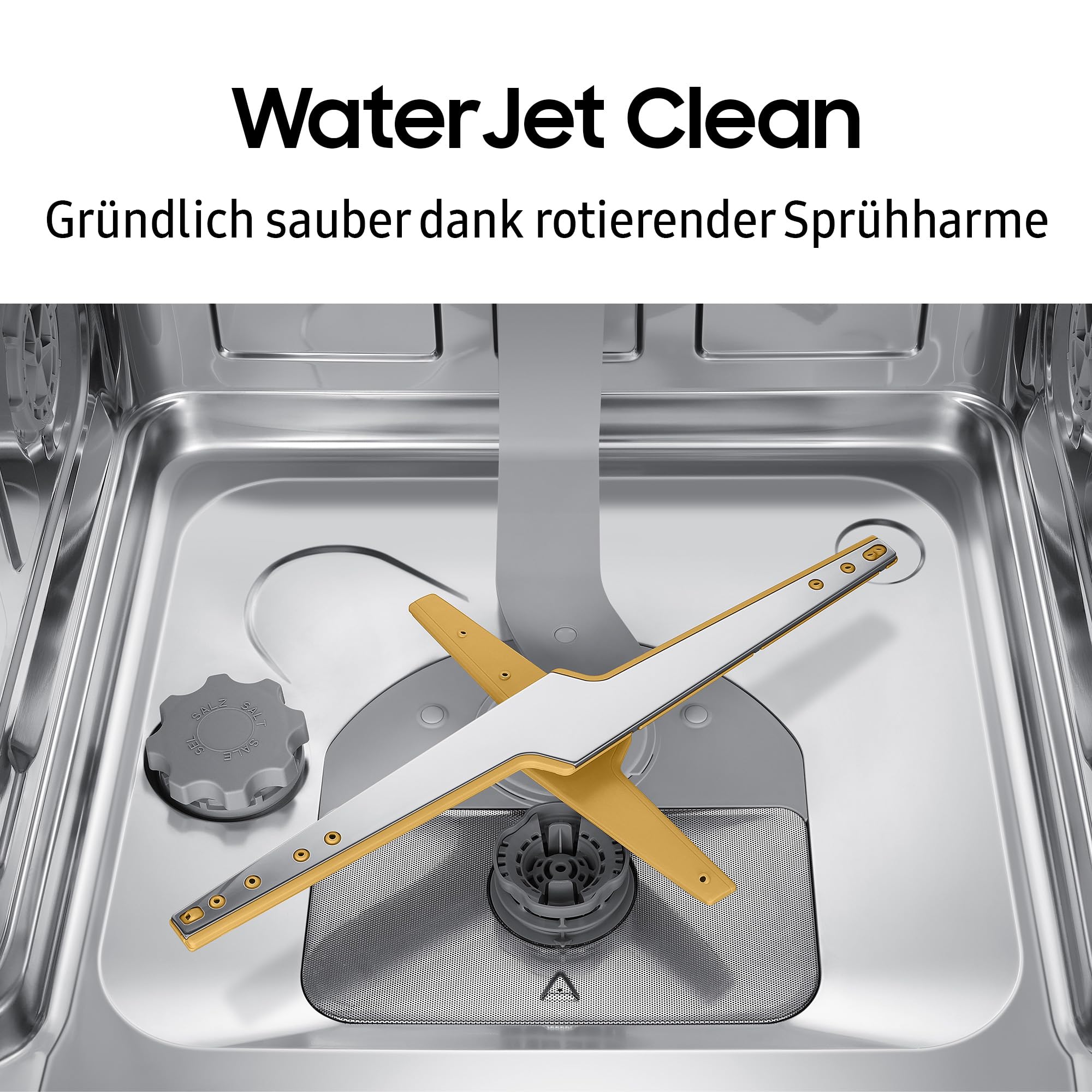 Samsung Geschirrspüler, 60 cm, Vollintegrierbar, EEK: A, 14 Maßgedecke, 7,9 l Wasserverbrauch, WaterJet Clean, SmartThings AI Energy Mode, 43 dB(A), Weiß, DW60CG880B00EG