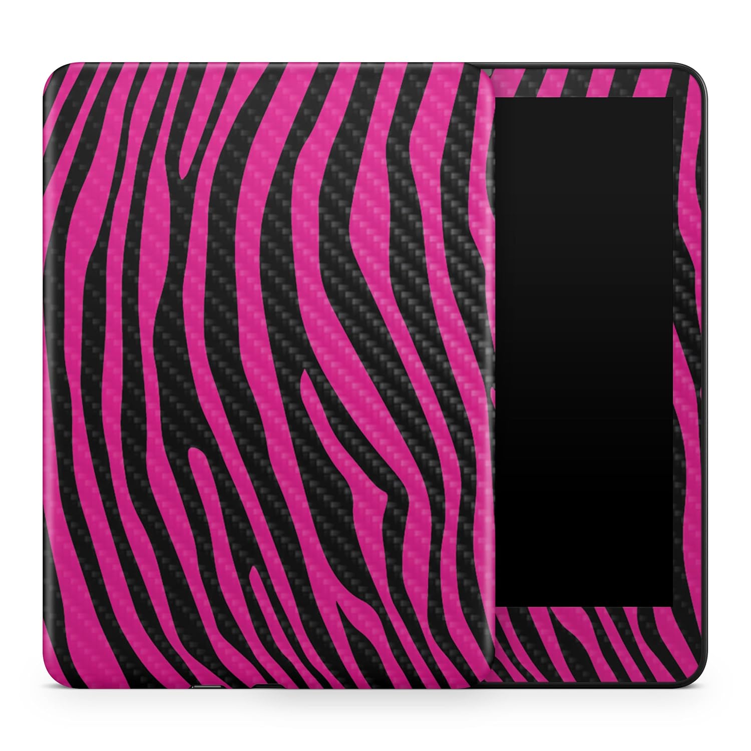 Glossy Glitter Tablet Skin Compatible with Amazon Kindle Colorsoft (2024) - Pink Zebra - Premium 3M Vinyl Protective Wrap Decal Cover - Easy to Apply | Crafted in The USA by MightySkins