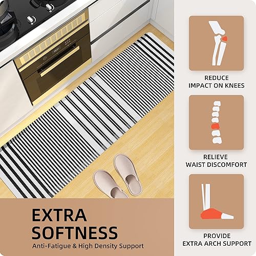 Miniatura 3 de KOKHUB Tapete de cocina, acolchado de 12 pulgada de grosor, antifatiga, impermeable, tapete de escritorio cómodo de pie, tapete de cocina