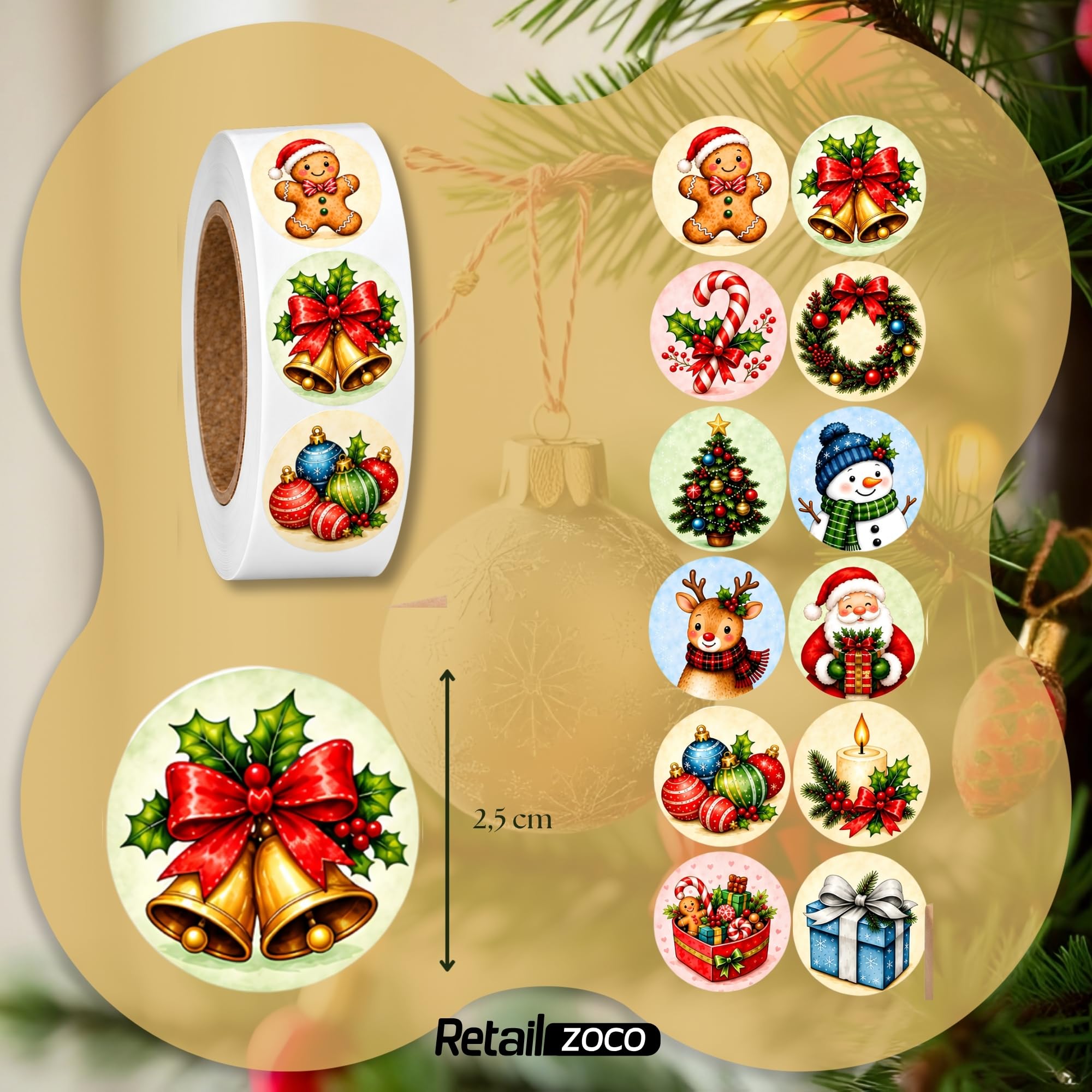 Pegatinas de Decoración Navidad para Niños, Christmas stickers, 1 Unidad - imagen 4