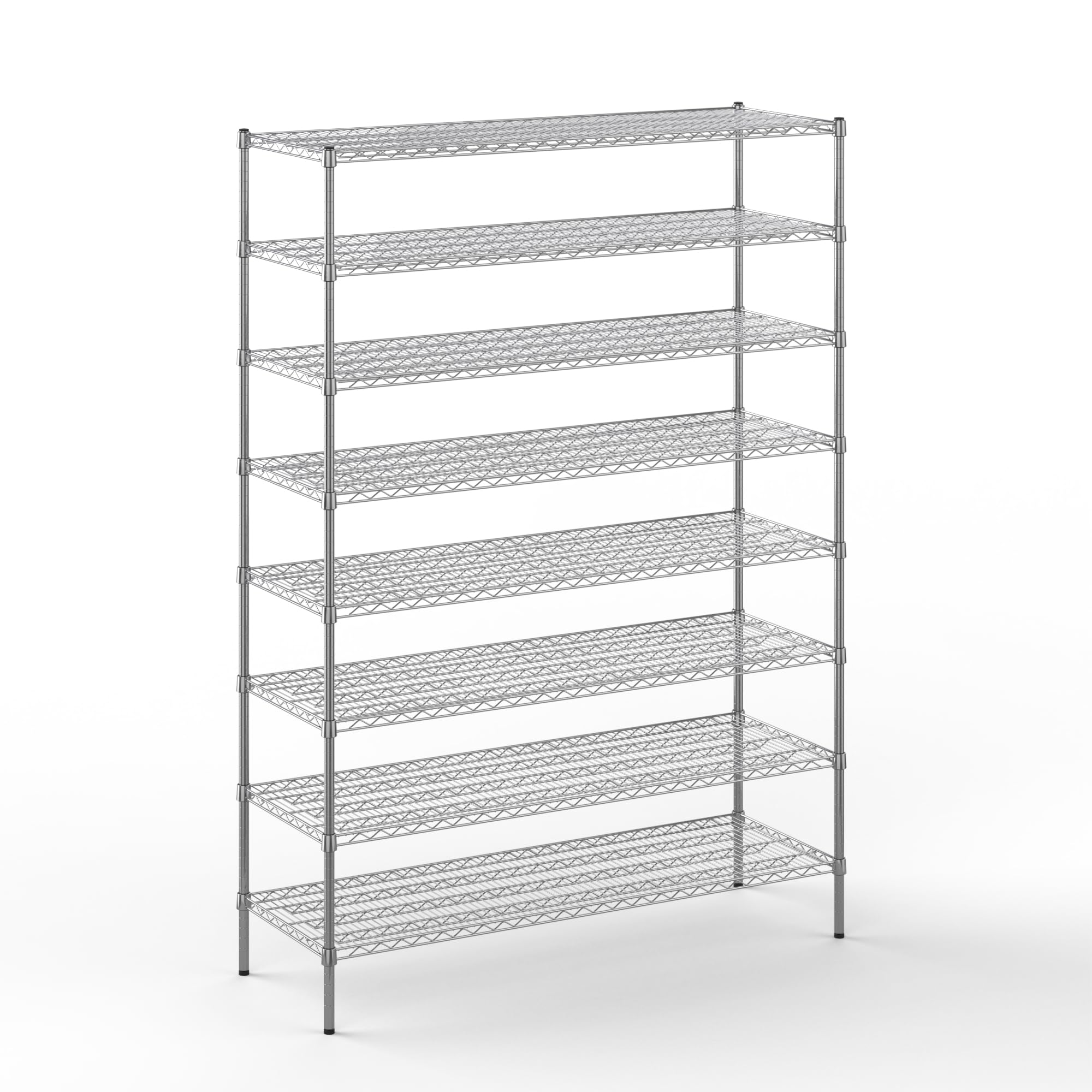 21" Deep x 60" Wide x 86" Height Wire Shelving Kit | 8-Tier | NSF Commercial Storage Rack Unit