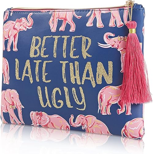 WOOMADA Bolsa de maquillaje grande con cremallera organizador de cosméticos portátil de viaje para mujeres y niñas organizador de accesorios