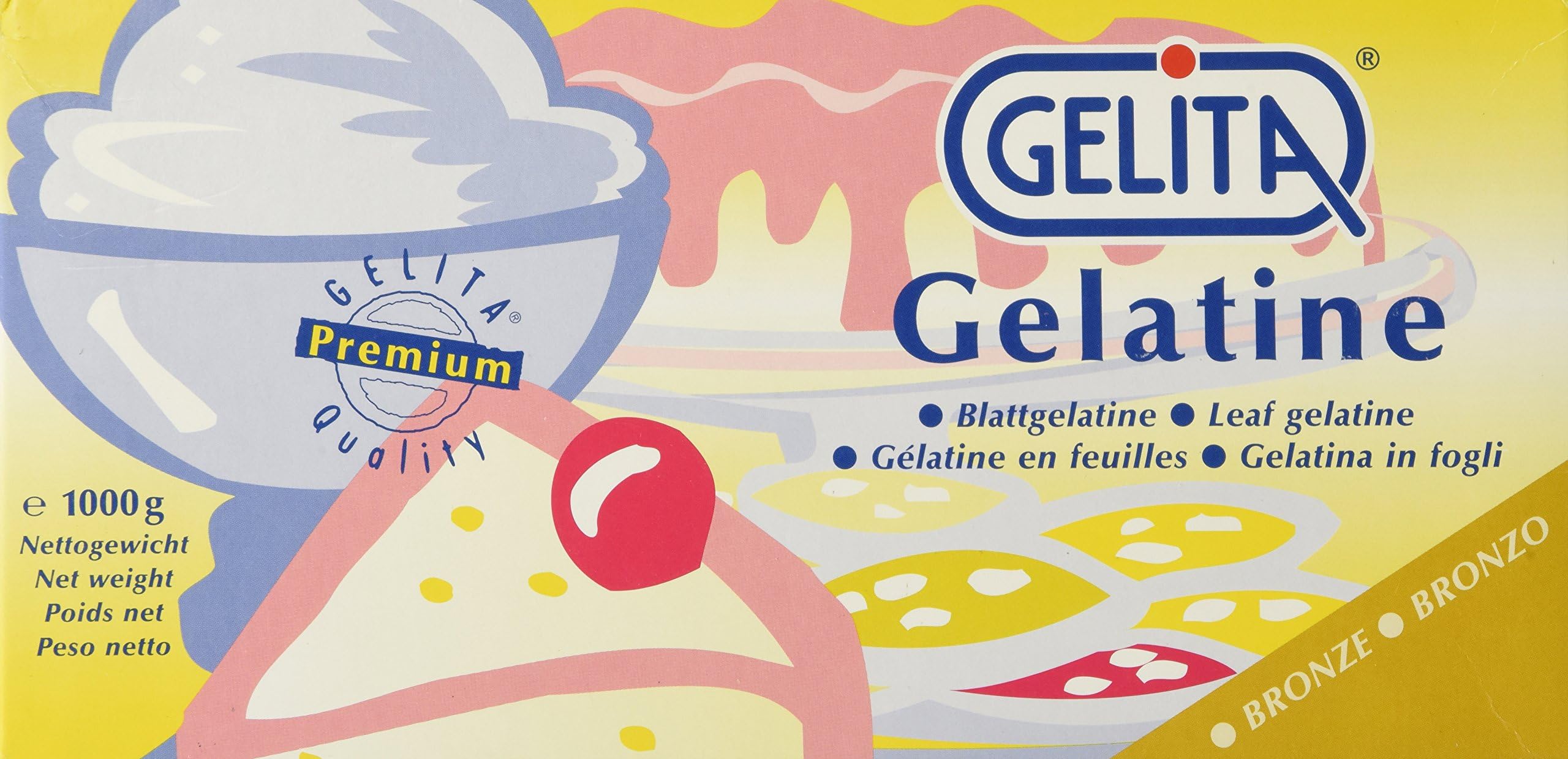 Gelita Leaf Gelatine Sheets - Bronze - 2.2 lb box