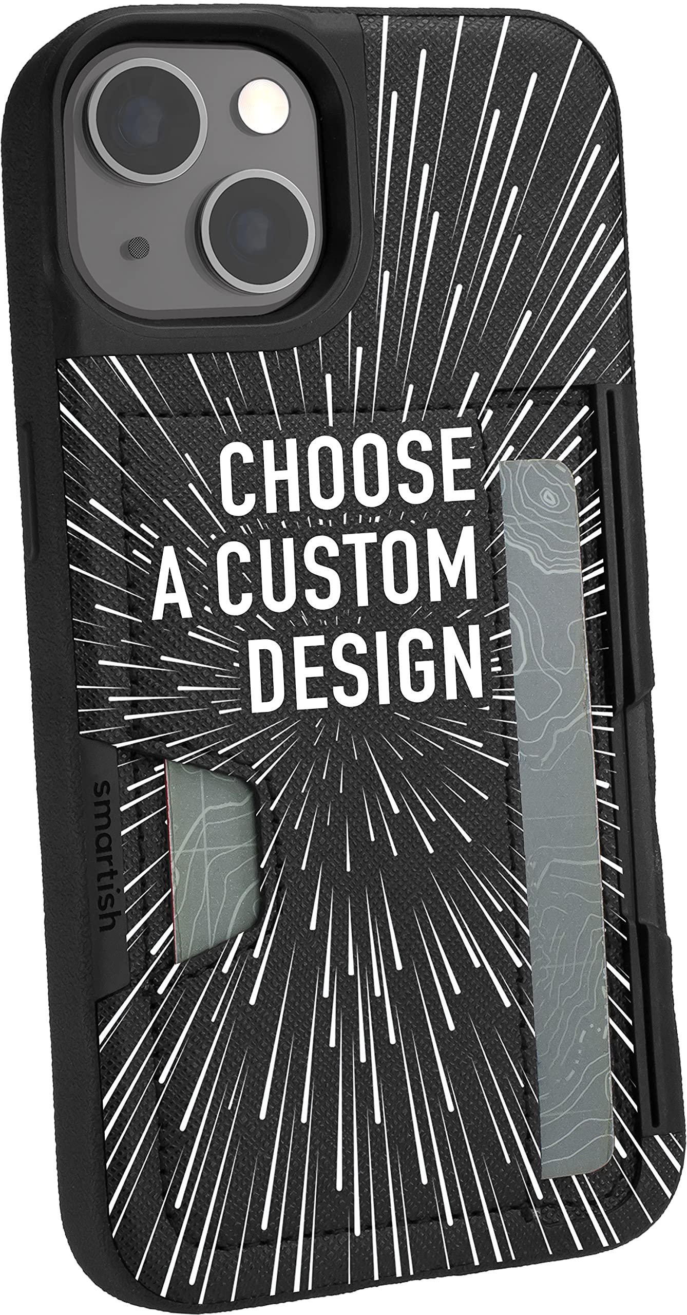 Smartish iPhone 13 Wallet Case - Wallet Slayer Vol. 2 [Slim + Protective] Credit Card Holder with Kickstand - Secret Menu