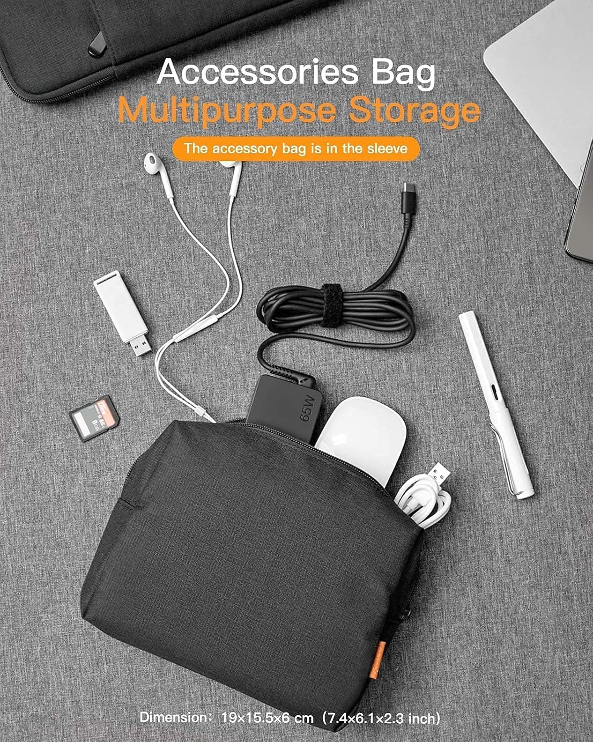 Inateck Laptoptasche Hülle Kompatibel mit 15,3 Zoll MacBook,14 Zoll Laptops – Ansicht 3