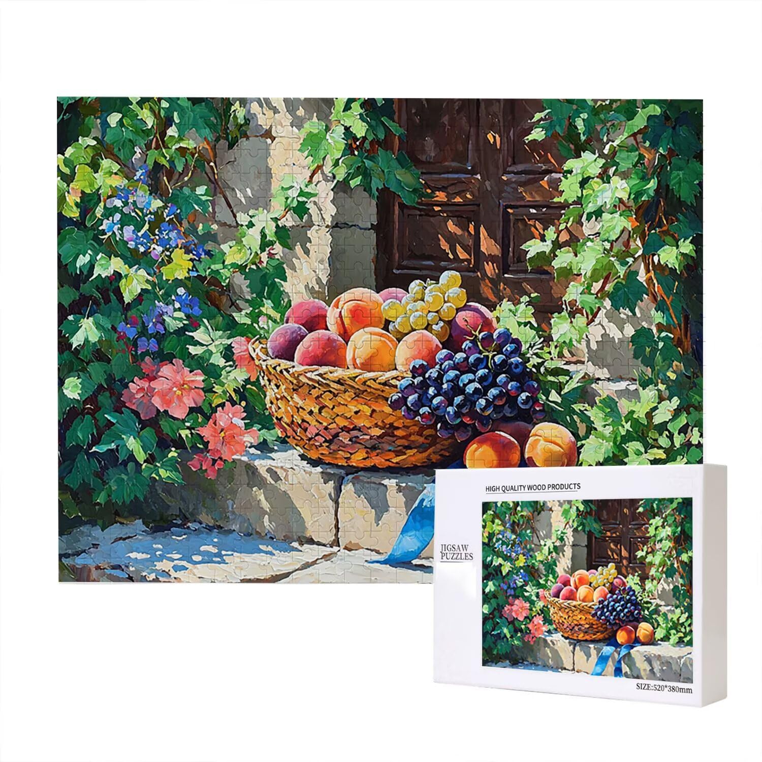 Jigsaw Puzzle, 1000 Pezzi Puzzle Classici, Cesto Di Frutta Puzzle Rilassamento Intelligence, Mpossibile Difficile Puzzle Impegnativo per Adulti Puzzle Gioco Familiare, Regalo per Amore Amico fr0-1023