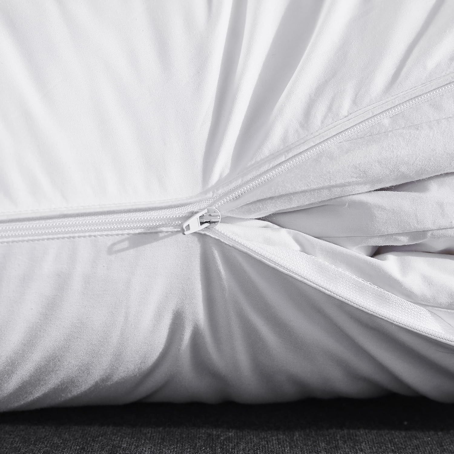 Three Geese Adjustable Layer Goose Feather Pillow Queen Size,Assemblable Bed Pillow with Pillowcase,100% Soft Cotton Cover,Good for Side and Back Stomach Sleeper,Packaging Include 1 Pillow.