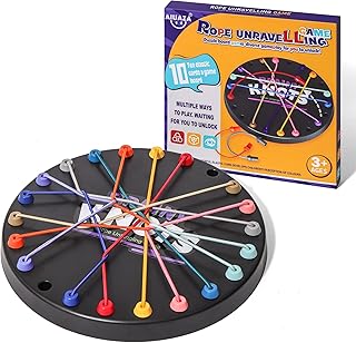 AIUAZA Jeux de société stratégiques, jeux de corde, jeu de puzzle torsadé, jeu de corde à nouer, jouets de fête pour adultes, enfants autisme, jouets de décompression,
