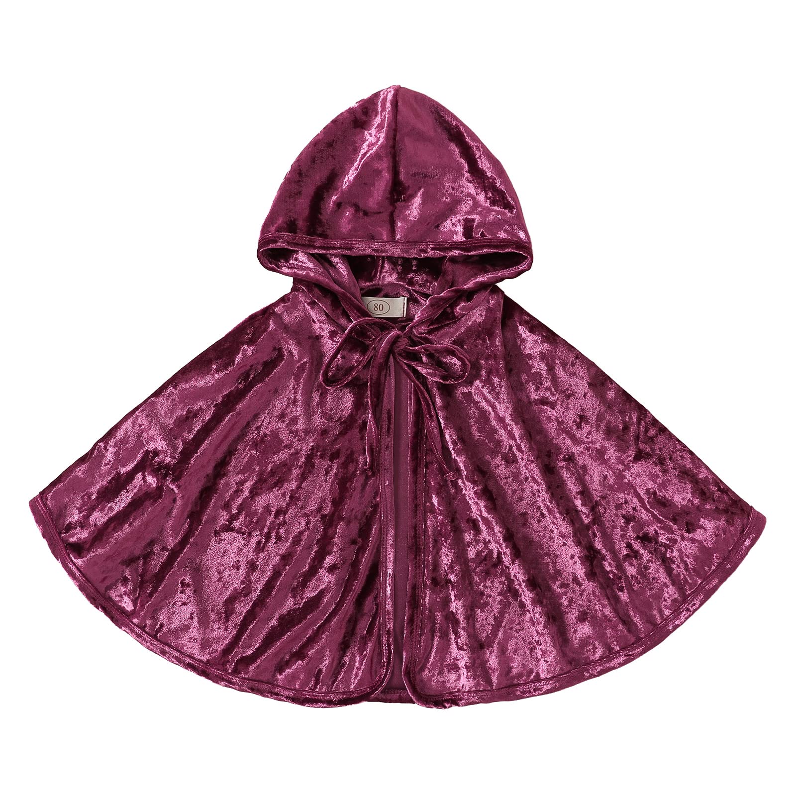 Toddler Baby Girl Christmas Cloak Kids Cute Velvet Solid Hoodie Cape Coat Tops Fall Winter Casual Outwear Clothes