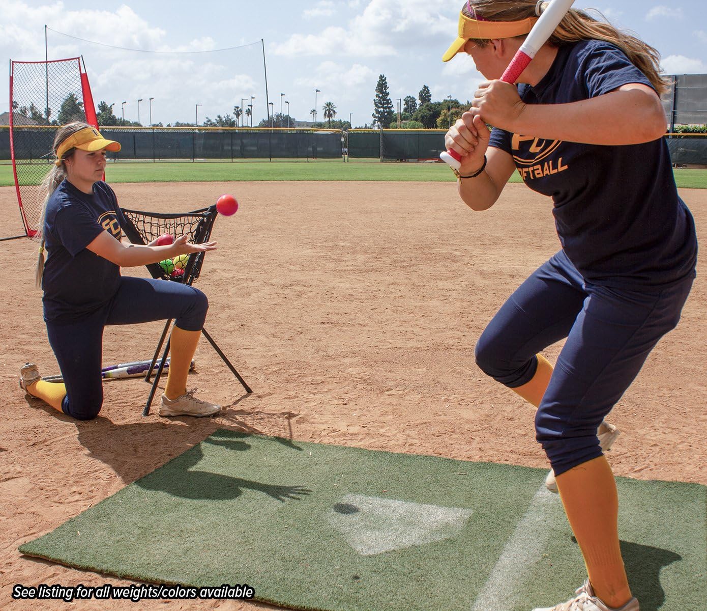 PowerNet 3.2" Weighted Hitting Batting Training Balls (6 Pack) | 14 Green | Build Strength and Muscle | Improve Technique and Form | Softball Size | Enhance Hand-Eye Coordination : Sports & Outdoors