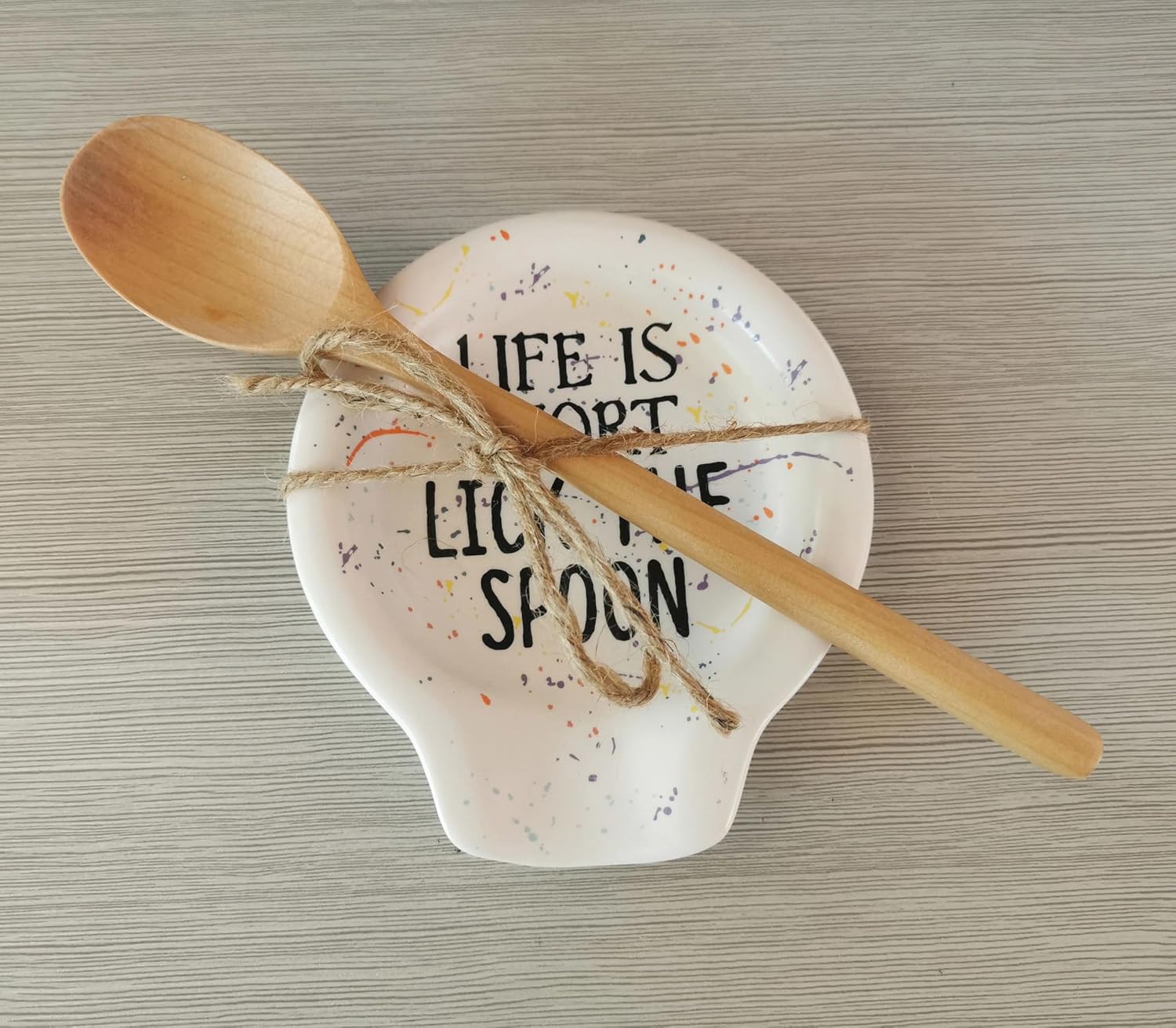 Enesco Our Name is Mud Life is ショート スプラッター 器具レストとスプーンセット 5.51インチ マ