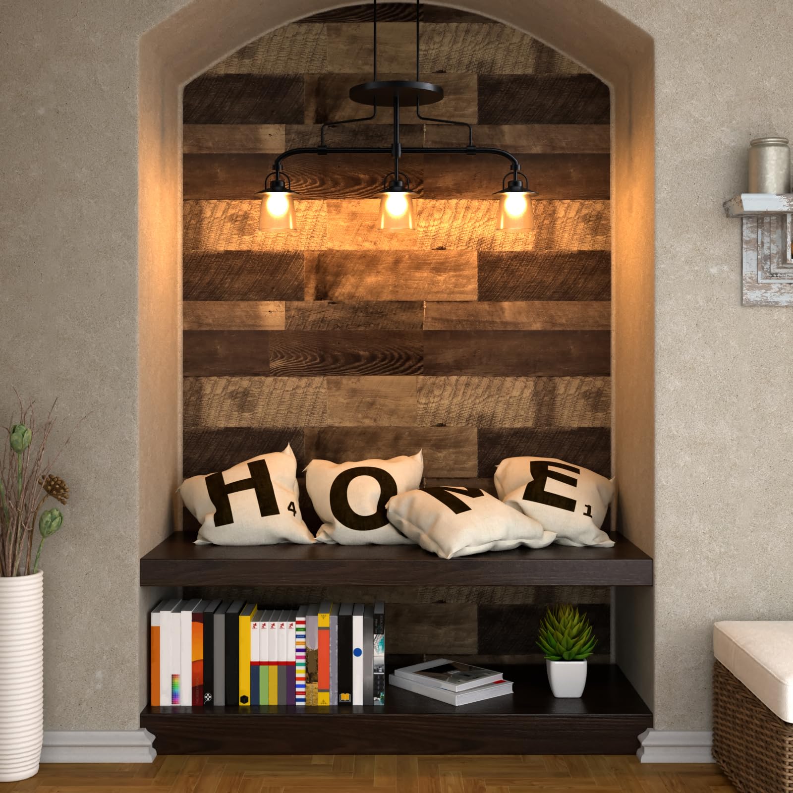LaCheery Marron Papel Pintado Madera Autoadhesivo Papel Tapiz Paredes Habitacion 90cm x 400cm Vinilo PVC Adhesivo para Muebles de Cocina Encimera Lavable Vinilo Efecto Madera para Salon Armario Mesa
